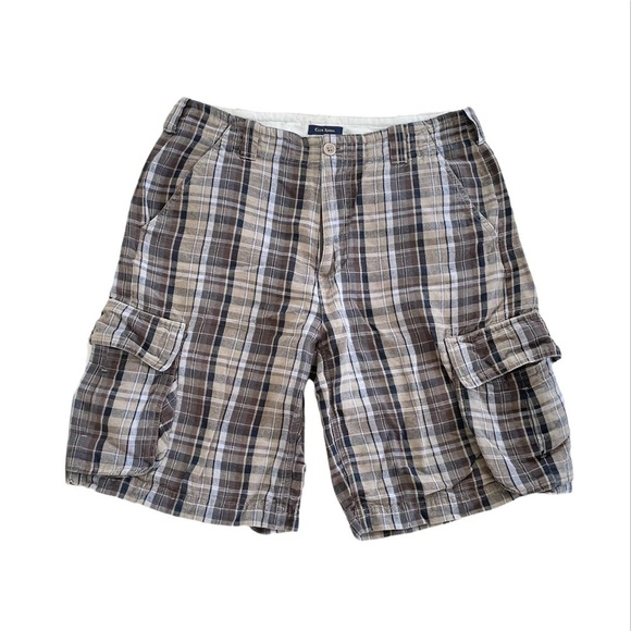Club Room Tan Plaid Cargo Men’s shorts size 32W - Picture 15 of 15